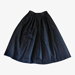 Vintage Black Wool MIDI Skirt by Smart Parts
